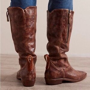 RARE -SOLD OUT STYLE We The Free Allistar Pointed Boots Brown Leather